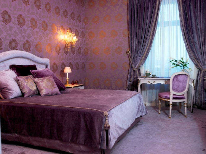 décoration de chambre lilas