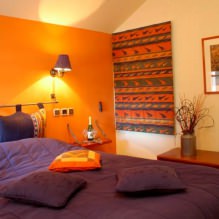 Conception de la chambre dans les tons orange: caractéristiques de conception, combinaisons, photo-7