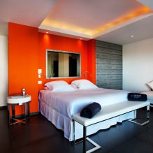 Conception de la chambre dans les tons orange: caractéristiques de conception, combinaisons, photo-17