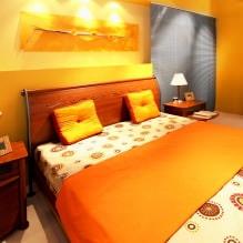 Conception d'une chambre dans des tons orange: caractéristiques de conception, combinaisons, photo-12