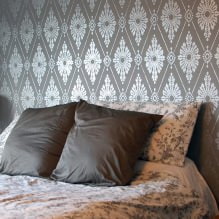 Conception d'une chambre avec papier peint gris: 70 meilleures photos à l'intérieur-8