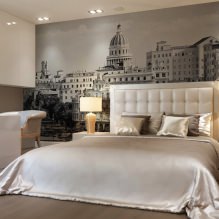 Conception d'une chambre avec papier peint gris: 70 meilleures photos à l'intérieur-16