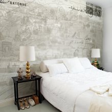 Conception d'une chambre avec papier peint gris: 70 meilleures photos à l'intérieur-0